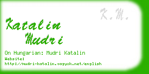 katalin mudri business card